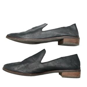 LUCKY BRAND Cahill Womens Shoe Sz 8.5 Loafers Black Leather Slip On Convertible